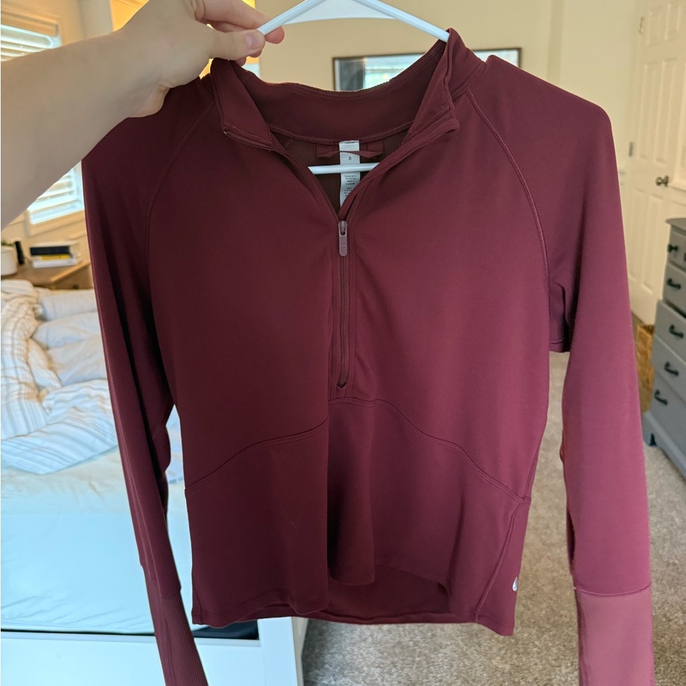 Lululemon Women's Maroon Long Sleeve Top